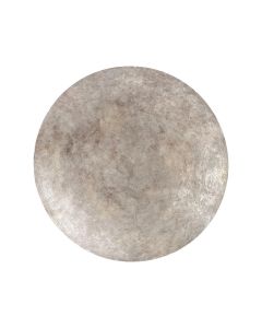 Burnished Silver Abstract Disc Small