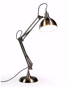 Brushed Steel Traditional Desk Lamp