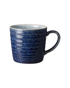 Denby Studio Blue Ridged Mug - Cobalt