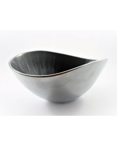 Brushed Black Oval Bowl Small