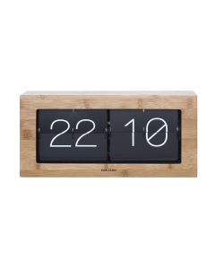 XL Flip Boxed Clock Bamboo