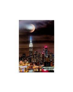 Skyline Moon Glass Picture