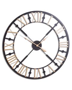 Black & Gold Skeleton Clock