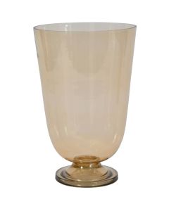 Large Grace Amber Hurricane Glass