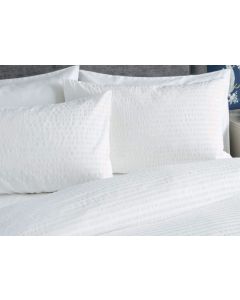 Emma Seersucker White Pillowcase Pair