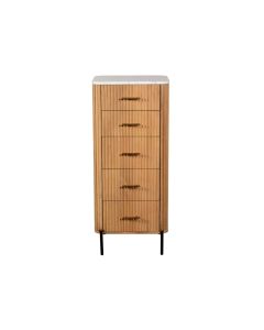 Flute 5 Drawer Tall Chest