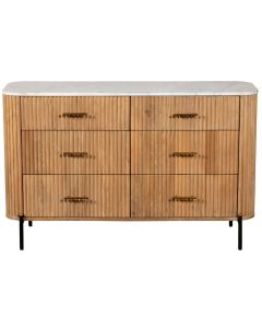 Flute 6 Drawer Wide Chest