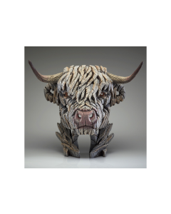 Edge Highland Cow White Bust Sculpture