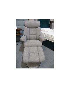 Biarritz Swivel Recliner Chair + Footstool