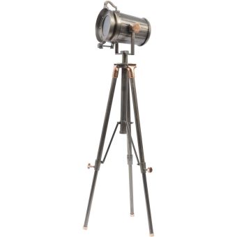 Charlie Copper and Satin Grey Floor Lamp