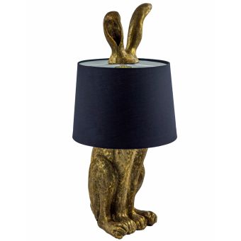 Antique Gold Rabbit Ears Table Lamp