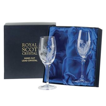 Large Crystal Wine Glasses - Set of 2
