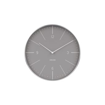 Norman Numbers Grey Wall Clock