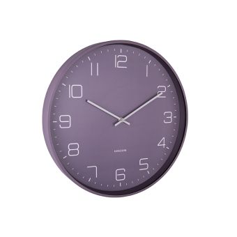 Lofty Metal Dark Purple Wall Clock