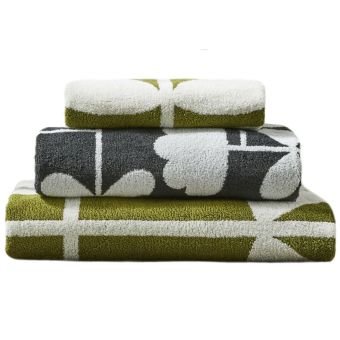 Cut Stem Moss/Charcoal Towel