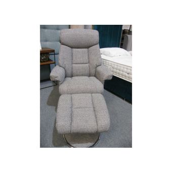 Biarritz Swivel Recliner Chair + Footstool